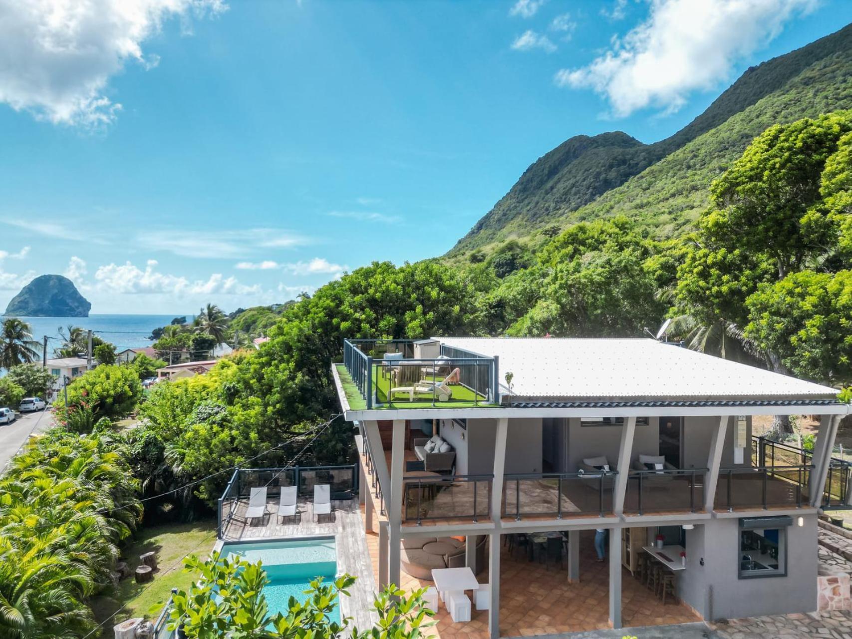 Villa Kaléna : 4 ch, plage à 50m, vue mer Le Diamant Exterior foto